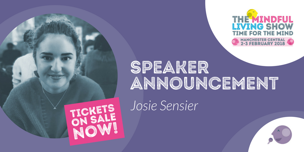 Josie Sensier speaking at the Mindful Living show