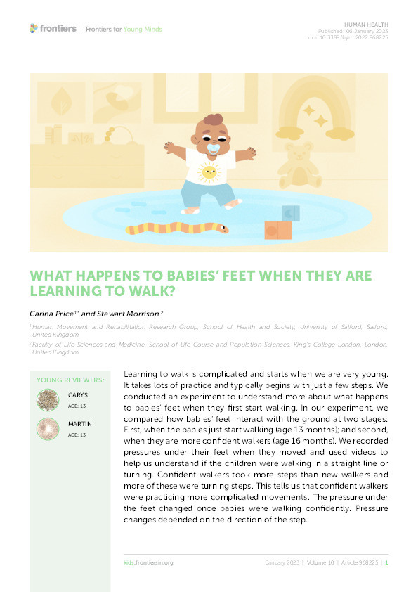 What happens to babies’ feet when they are learning to walk? Thumbnail