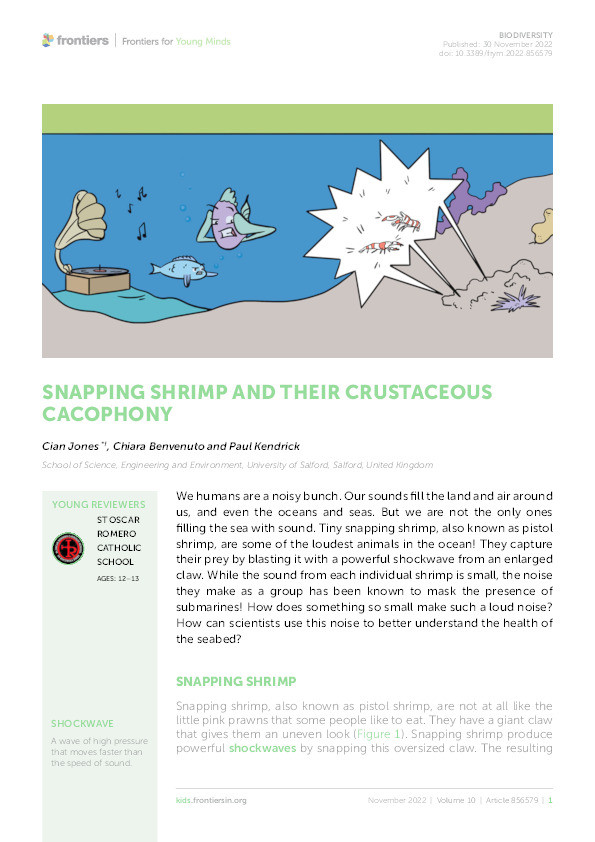 Snapping shrimp and their crustaceous cacophony Thumbnail
