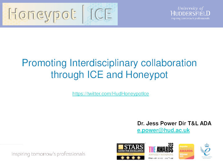 Promoting interdisciplinary collaboration through ICE and Honeypot Thumbnail