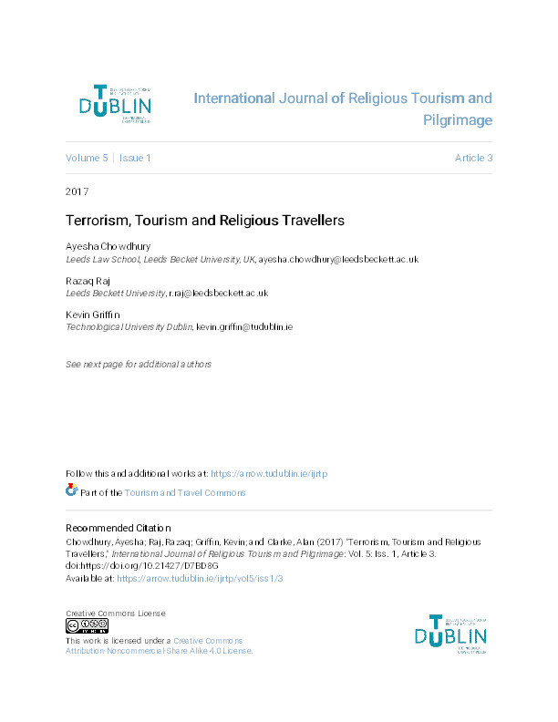 Terrorism, tourism and religious travellers Thumbnail