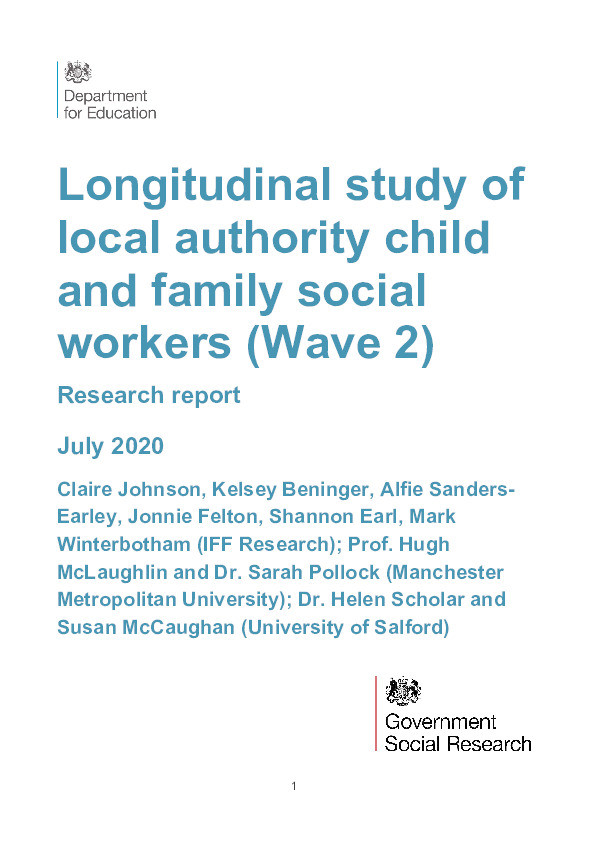 Longitudinal study of child and family social workers (wave 2) Thumbnail