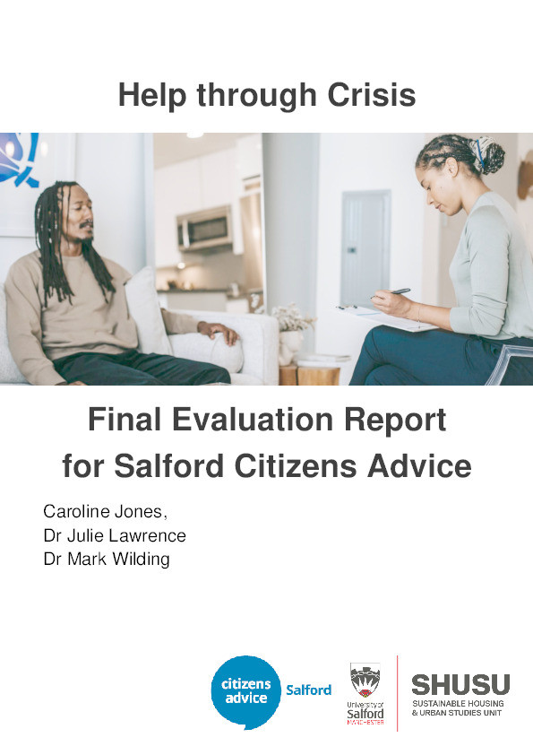 Help through crisis : final evaluation report for Salford Citizens Advice Thumbnail