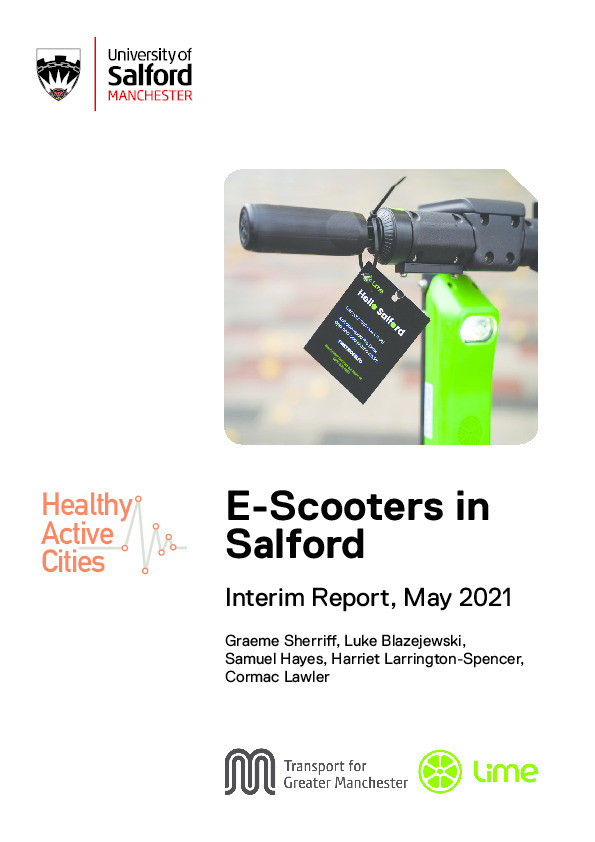 E-scooters in Salford : interim report Thumbnail