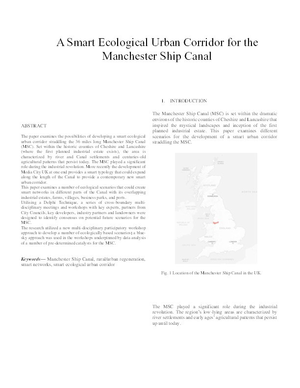 A smart ecological urban corridor for the Manchester Ship Canal Thumbnail