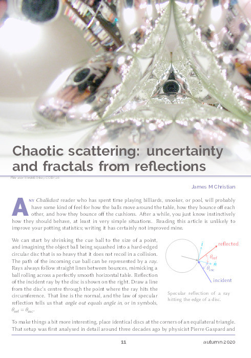 Chaotic scattering : uncertainty and fractals from reflections Thumbnail