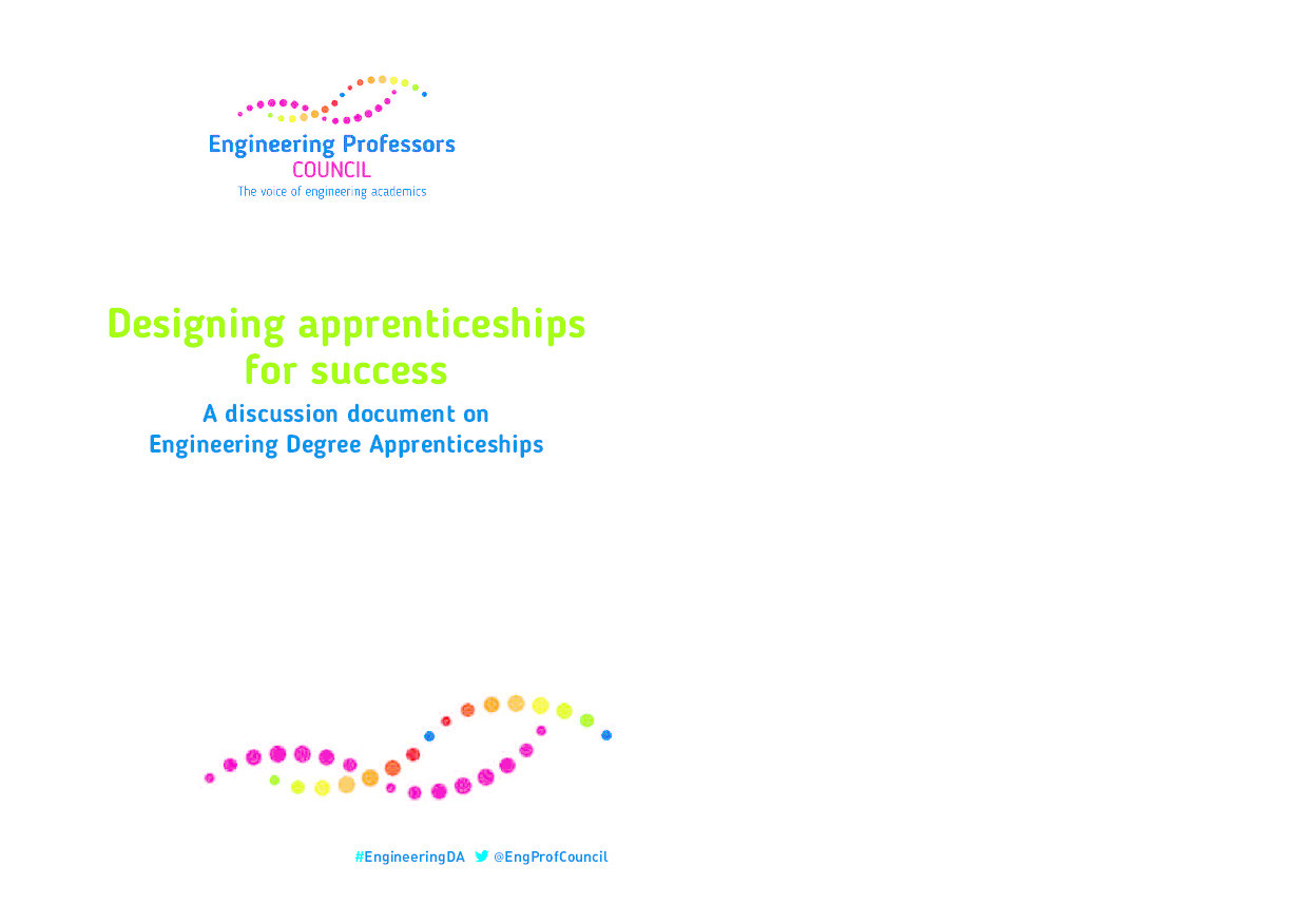Designing apprenticeships for success : a discussion document on Engineering Degree Apprenticeships Thumbnail