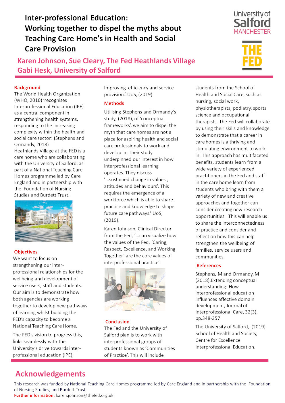 Inter-professional education : working together to dispel the myths about teaching care homes in health and social care provision Thumbnail
