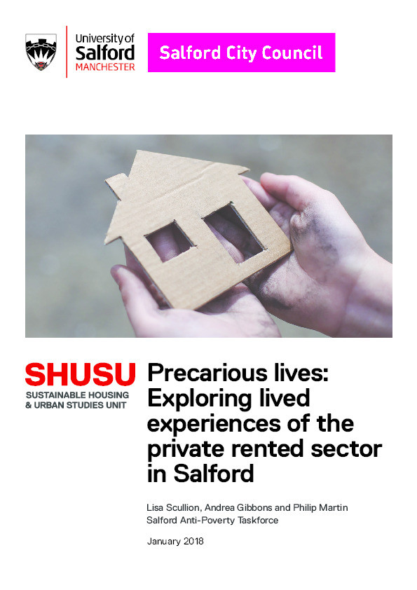 Precarious lives: exploring lived experiences of the private rented sector in Salford Thumbnail