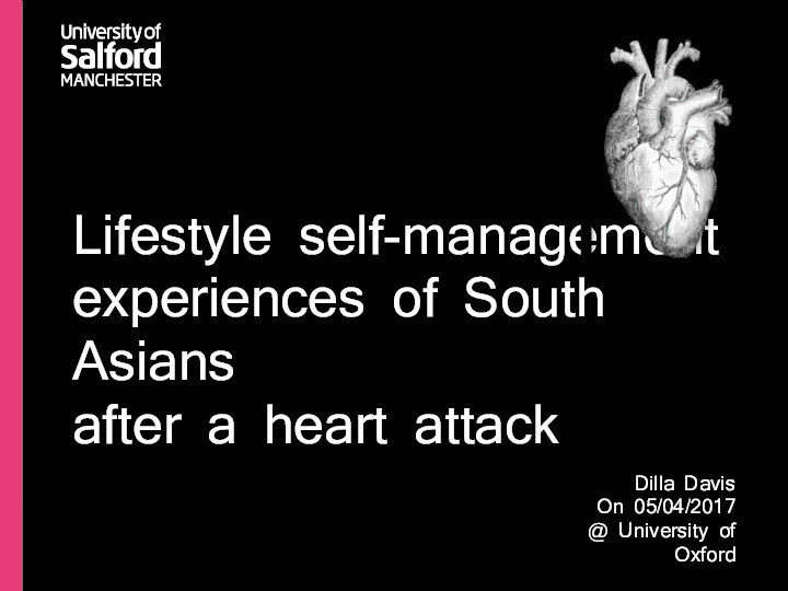Lifestyle self-management experiences of South Asians Thumbnail