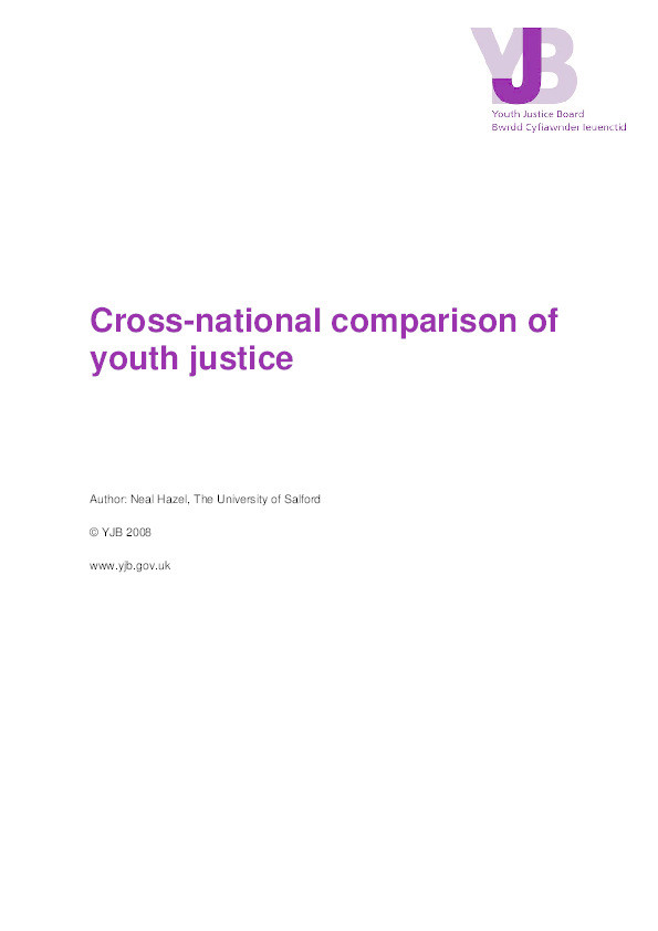 Cross-national comparison of youth justice Thumbnail