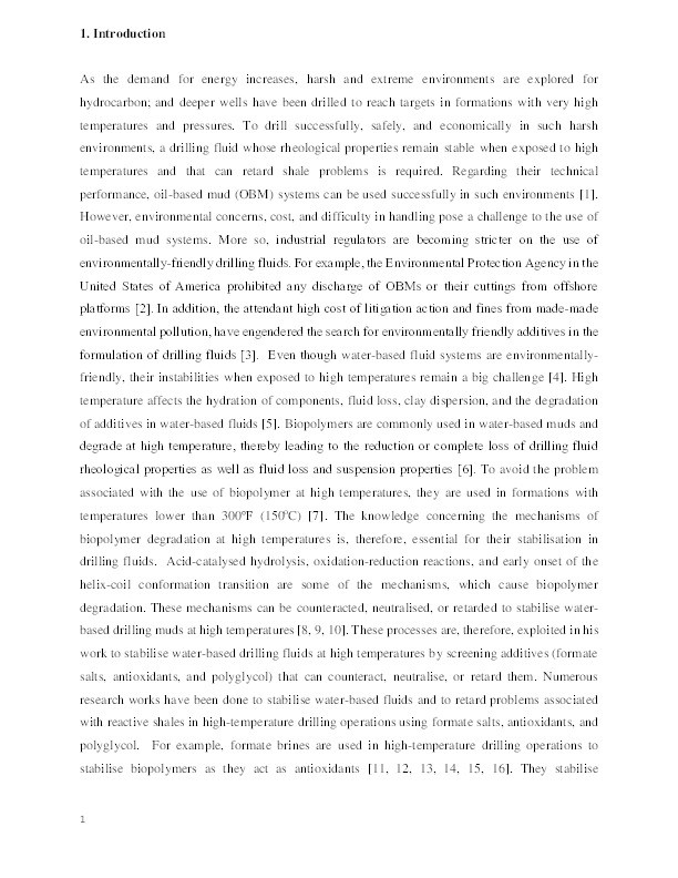 Water-based drilling fluids for high-temperature applications and water-sensitive and dispersible shale formations Thumbnail