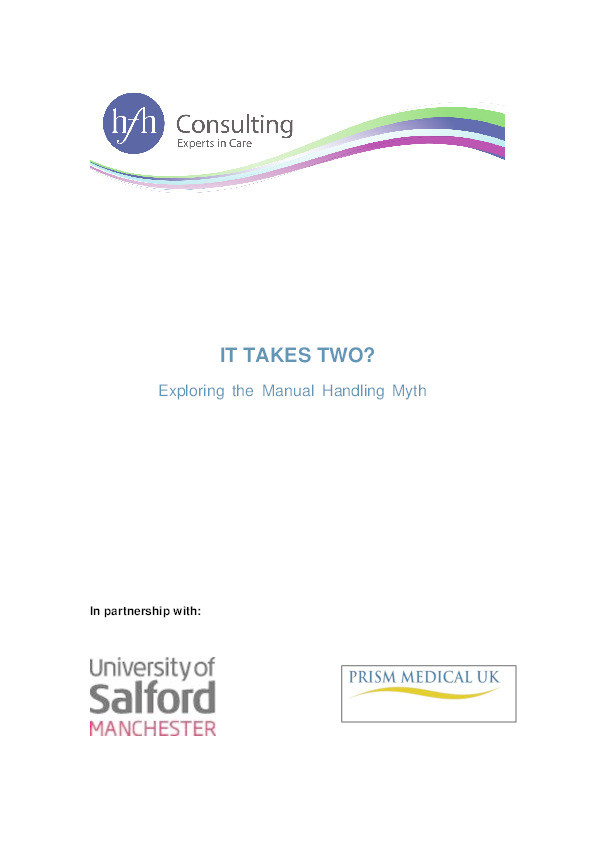 It takes two? : exploring the manual handling myth Thumbnail