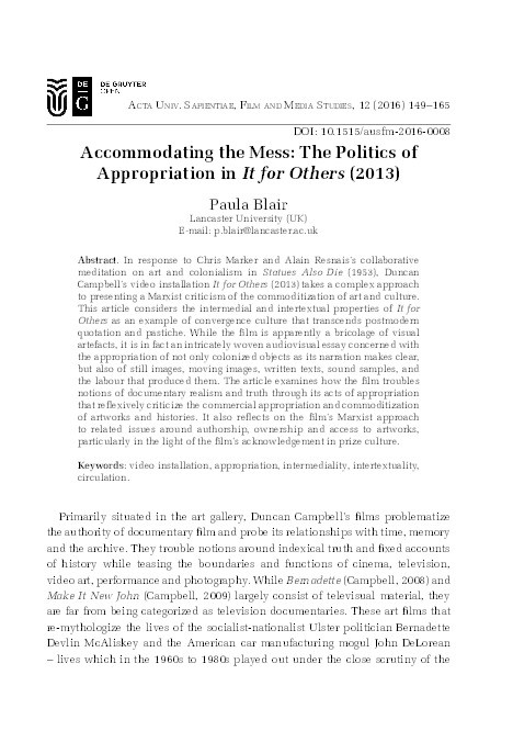 Accommodating the mess : the politics of appropriation in it for others Thumbnail