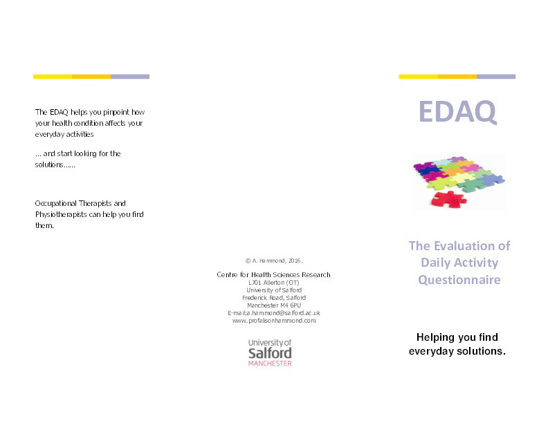 Evaluation of Daily Activity Questionnaire (EDAQ) client information leaflet v1 Thumbnail