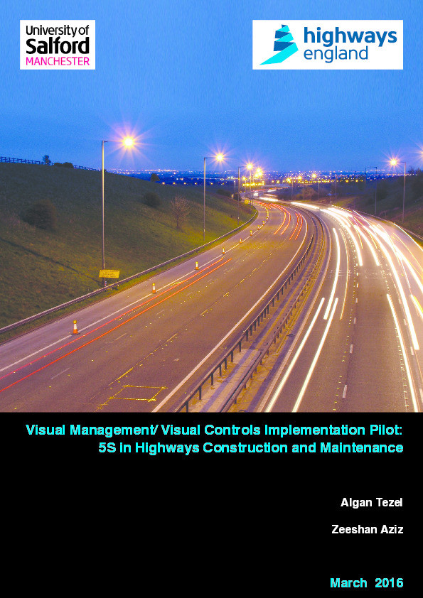 Visual management/visual controls implementation pilot : 5S in highways construction and maintenance Thumbnail