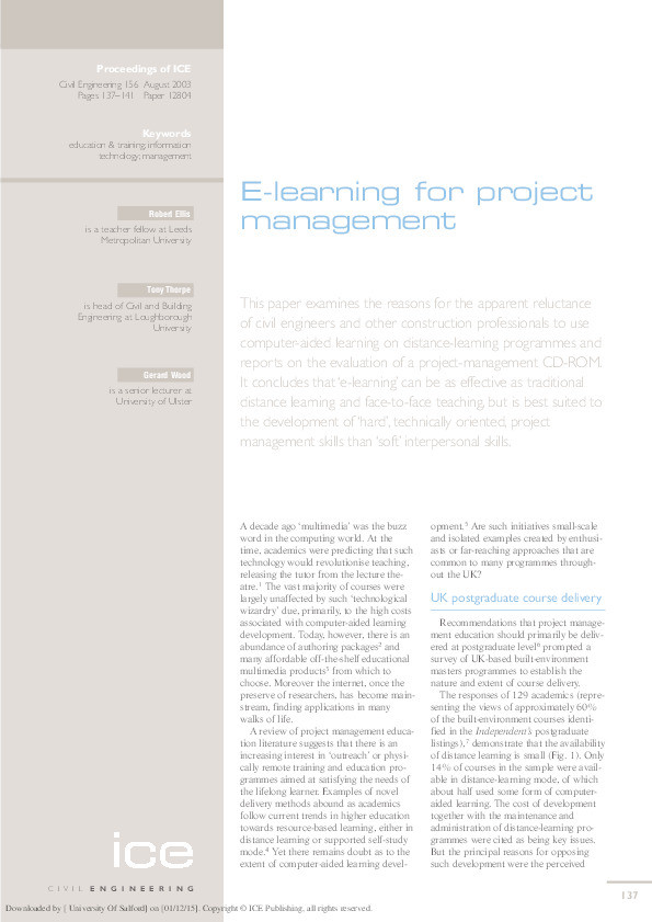 E-learning for project management Thumbnail