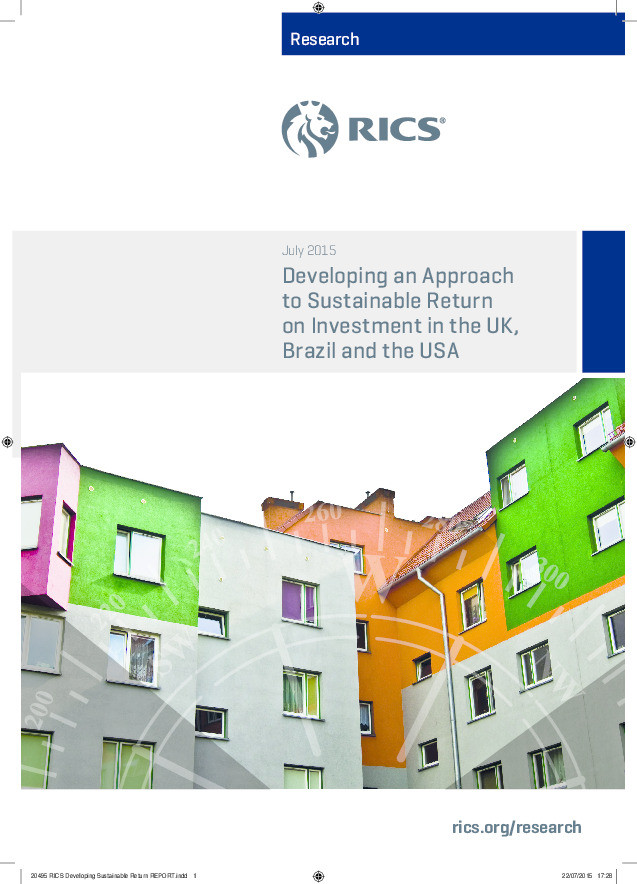 Developing an approach to sustainable return on investment Thumbnail