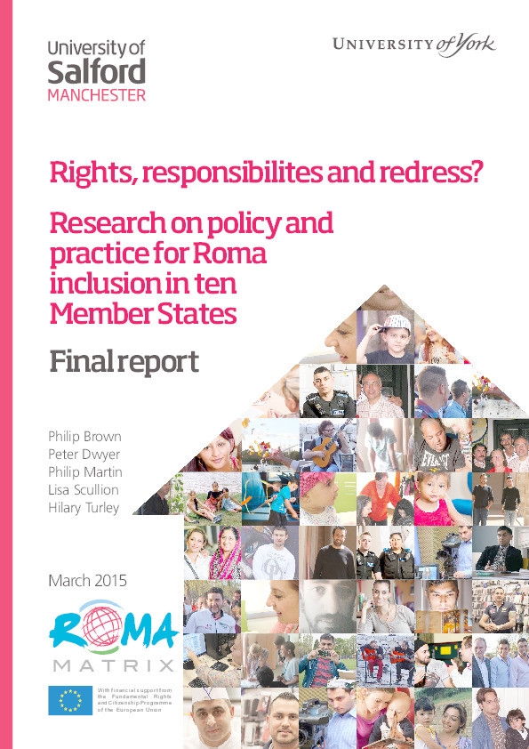 Rights, responsibilities and redress? Research on policy and practice for Roma inclusion in ten Member States Thumbnail