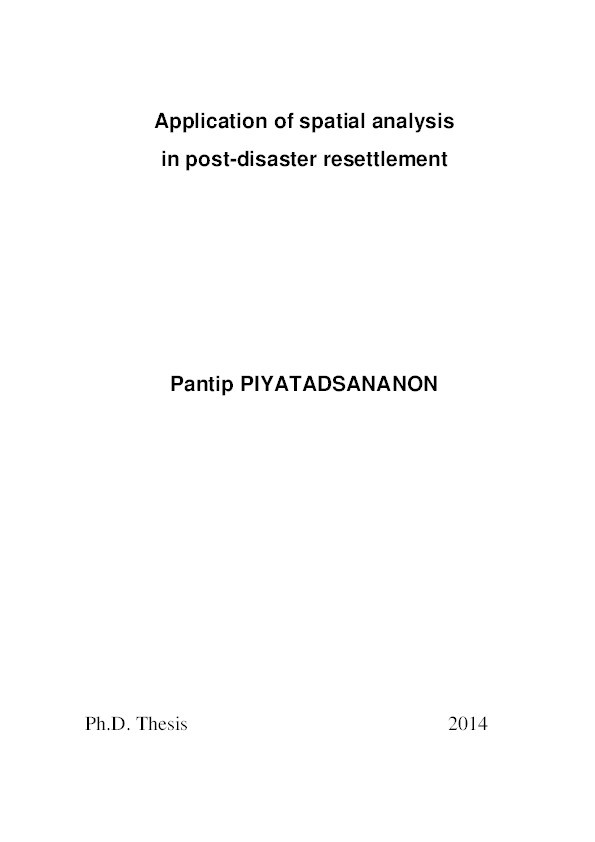 Application of spatial analysis in post-disaster resettlement Thumbnail