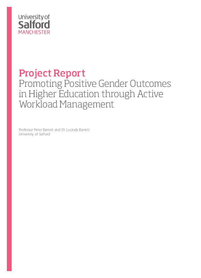 Promoting positive gender outcomes in higher education through active workload management Thumbnail