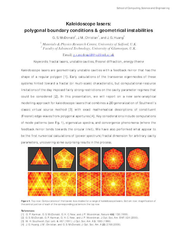 Kaleidoscope lasers: Polygonal boundary conditions & geometrical instabilities Thumbnail
