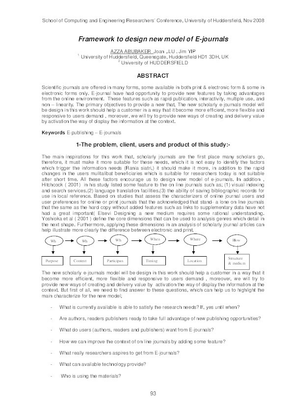 Framework to design new model of E-journals Thumbnail