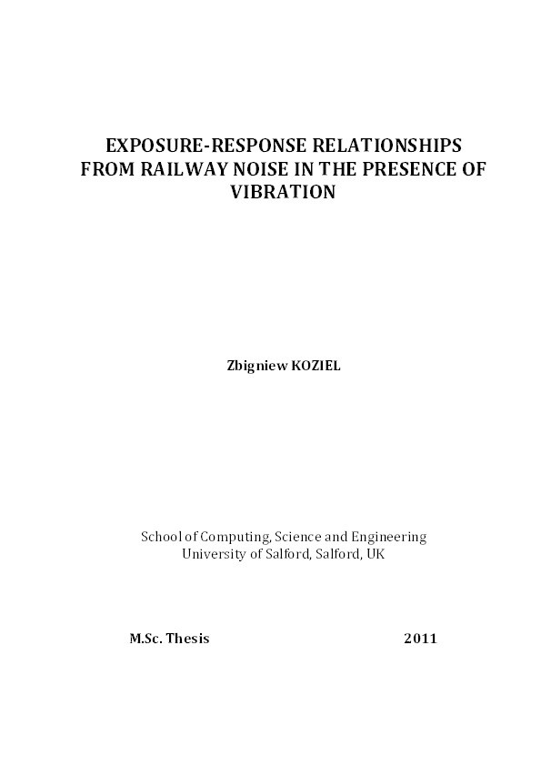 Exposure‐response relationships from railway noise in the presence of vibration Thumbnail