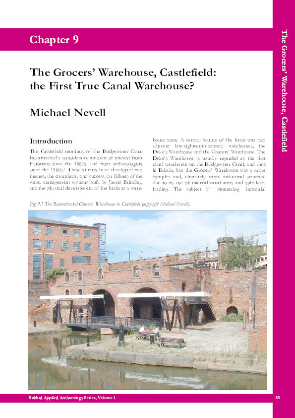 The grocers’ warehouse, Castlefield: the first true canal warehouse? Thumbnail