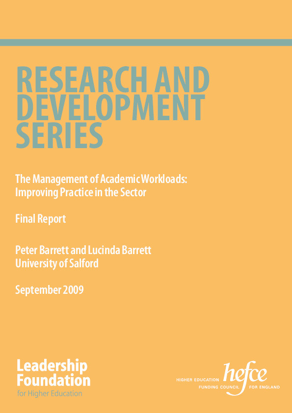 The management of academic workloads: improving practice in the sector Thumbnail
