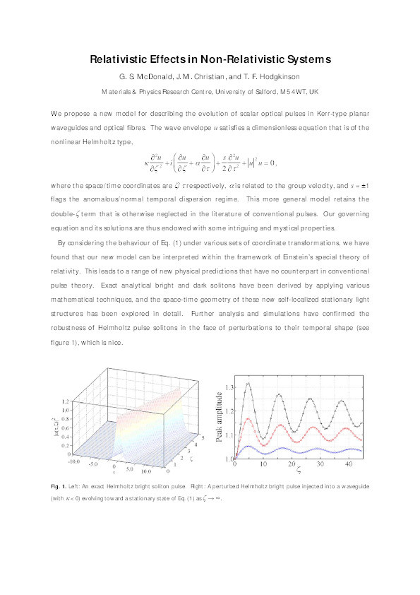 Relativistic effects in non-relativistic systems Thumbnail