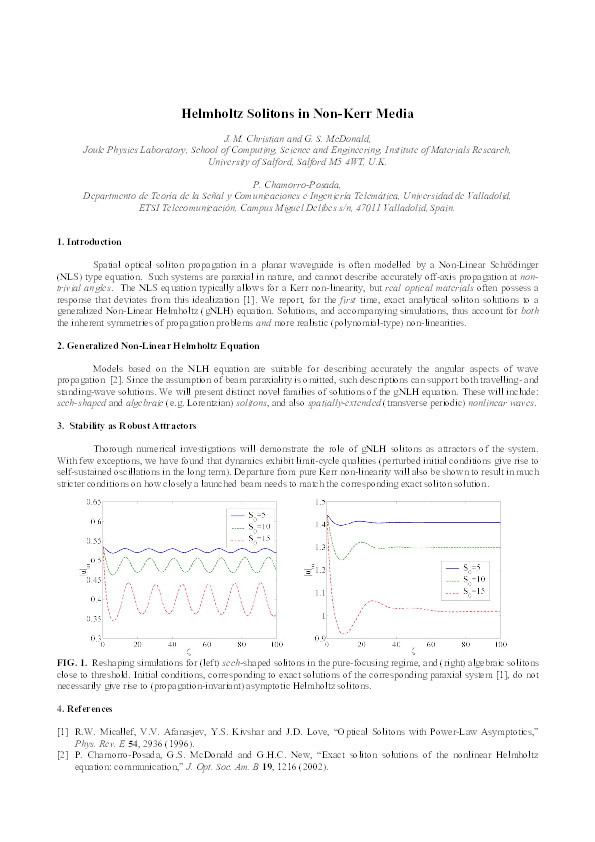 Helmholtz solitons in non-Kerr media Thumbnail