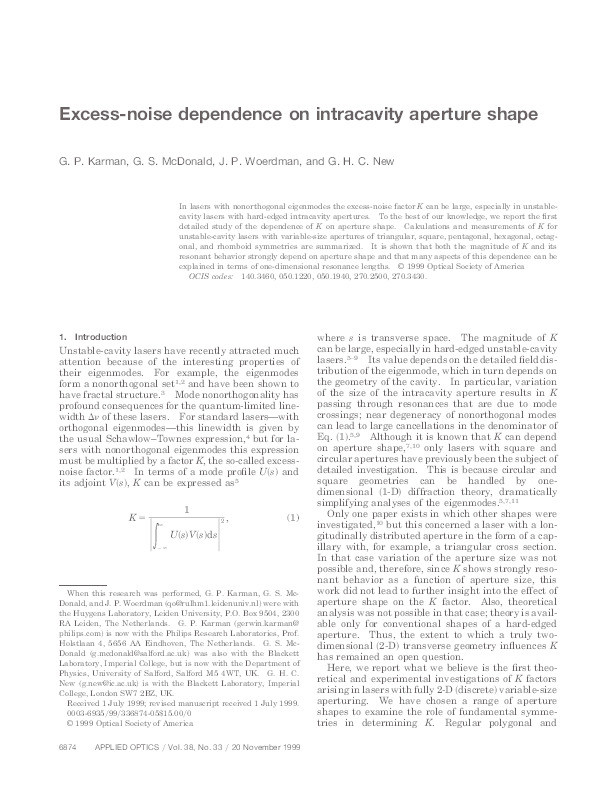 Excess-noise dependence on intracavity aperture shape Thumbnail