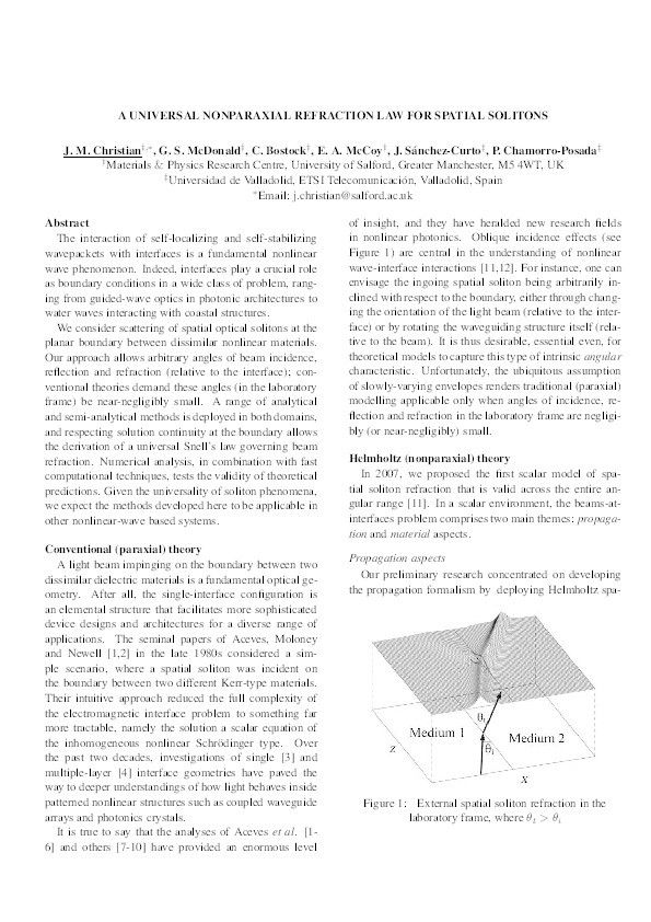 A universal nonparaxial refraction law for spatial solitons Thumbnail