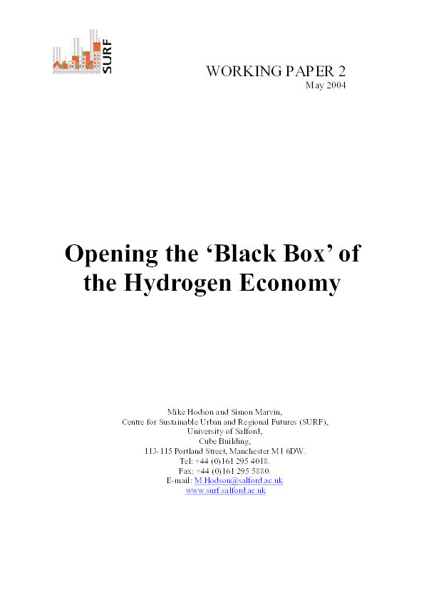 Opening the ‘black box’ of the hydrogen economy Thumbnail