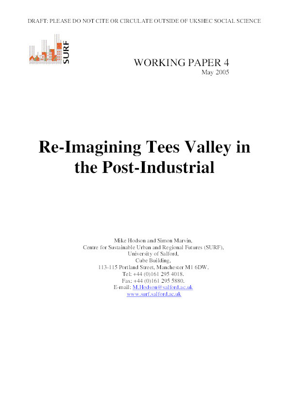 Re-imagining Tees Valley in the post-industrial Thumbnail