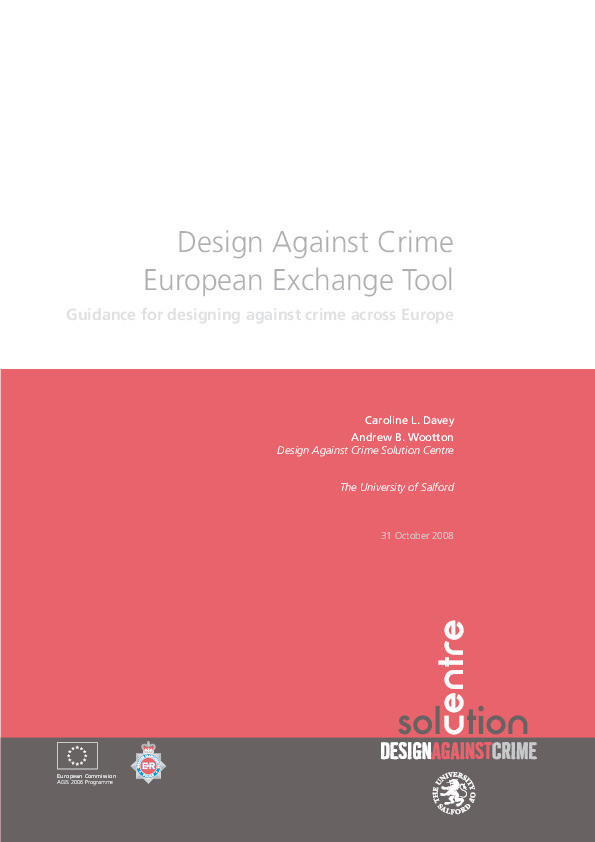 Design against crime european exchange tool. Guidance for designing against crime across Europe Thumbnail