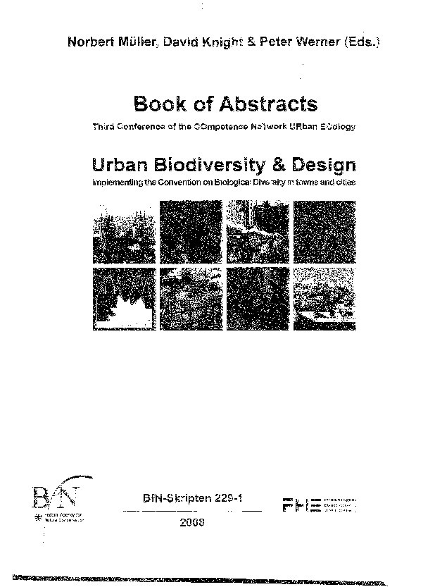 Biodiversity and usability of green spaces in Greater Manchester, UK Thumbnail