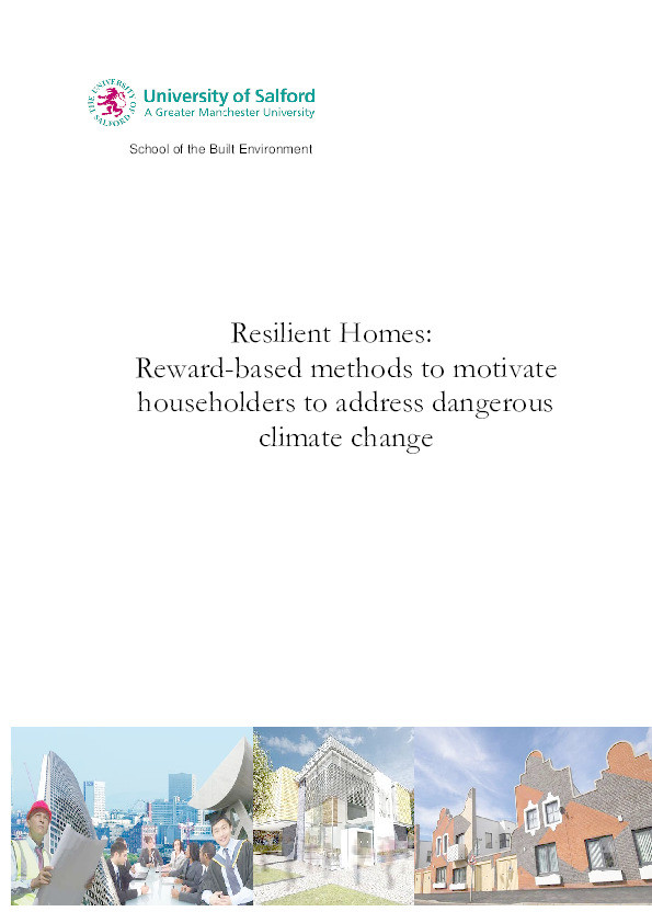 Resilient homes : reward-based methods to motivate householders to address dangerous climate change Thumbnail