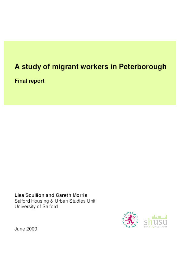 A study of migrant workers in Peterborough Thumbnail