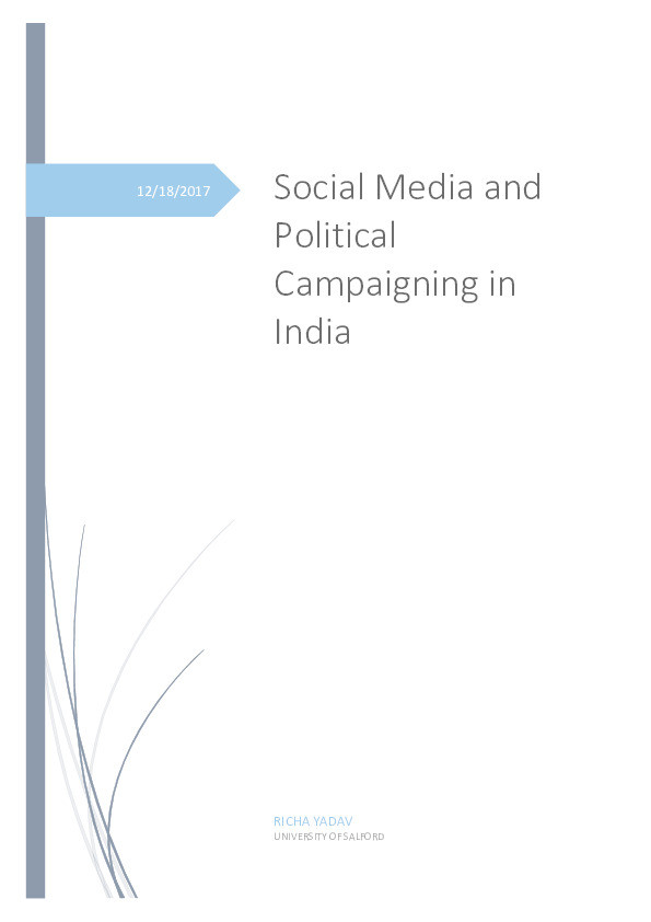 Social media and political campaigning in India Thumbnail