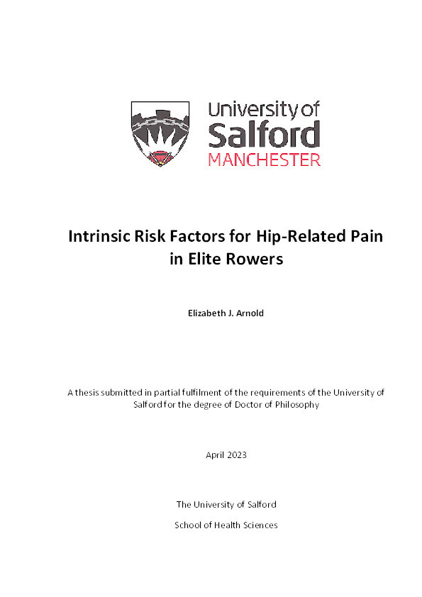 Intrinsic Risk Factors For Hip-Related Pain In Elite Rowers Thumbnail
