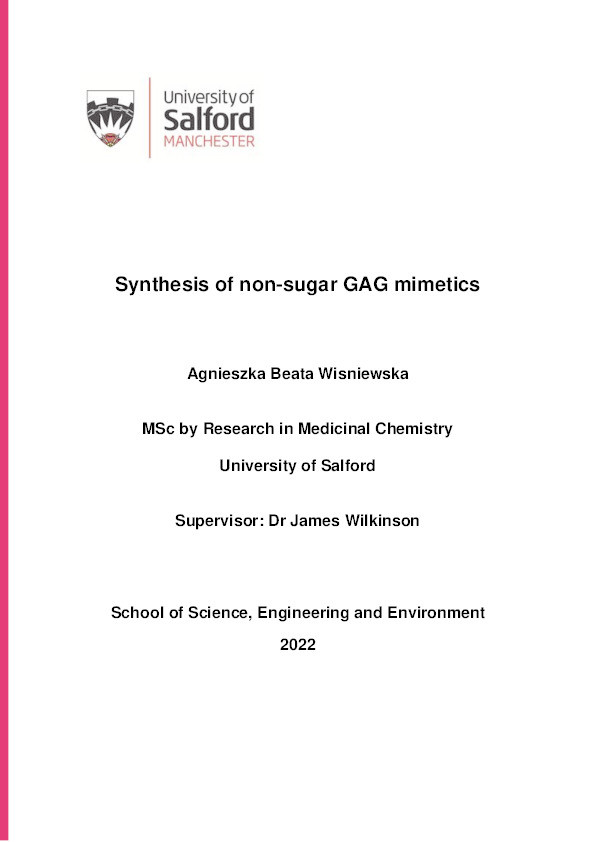 Synthesis non-sugar GAG mimetics Thumbnail
