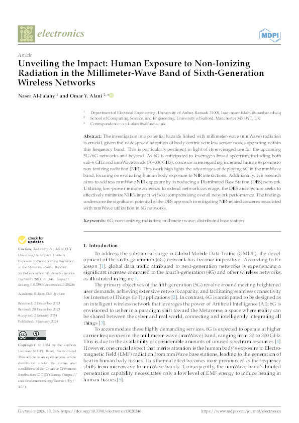 Unveiling the Impact: Human Exposure to Non-Ionizing Radiation in the Millimeter-Wave Band of Sixth-Generation Wireless Networks Thumbnail