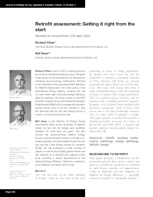 Retrofit assessment: Getting it right from the start Thumbnail