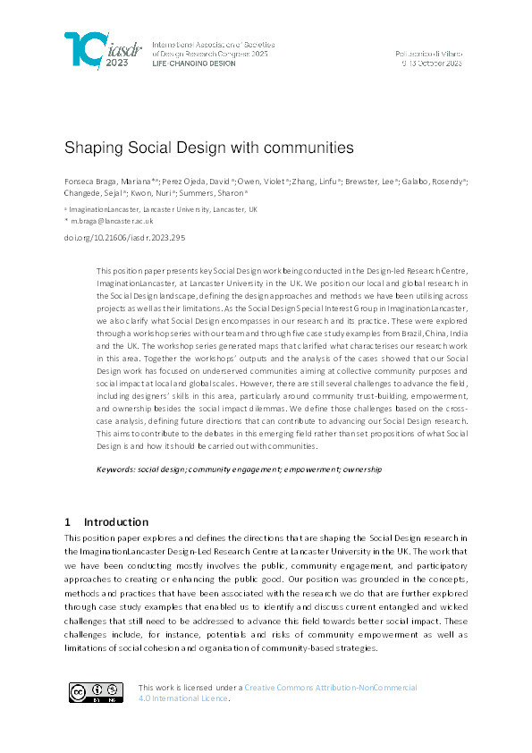 Shaping Social Design with communities Thumbnail