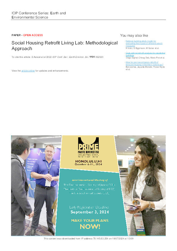 Social Housing Retrofit Living Lab: Methodological Approach Thumbnail