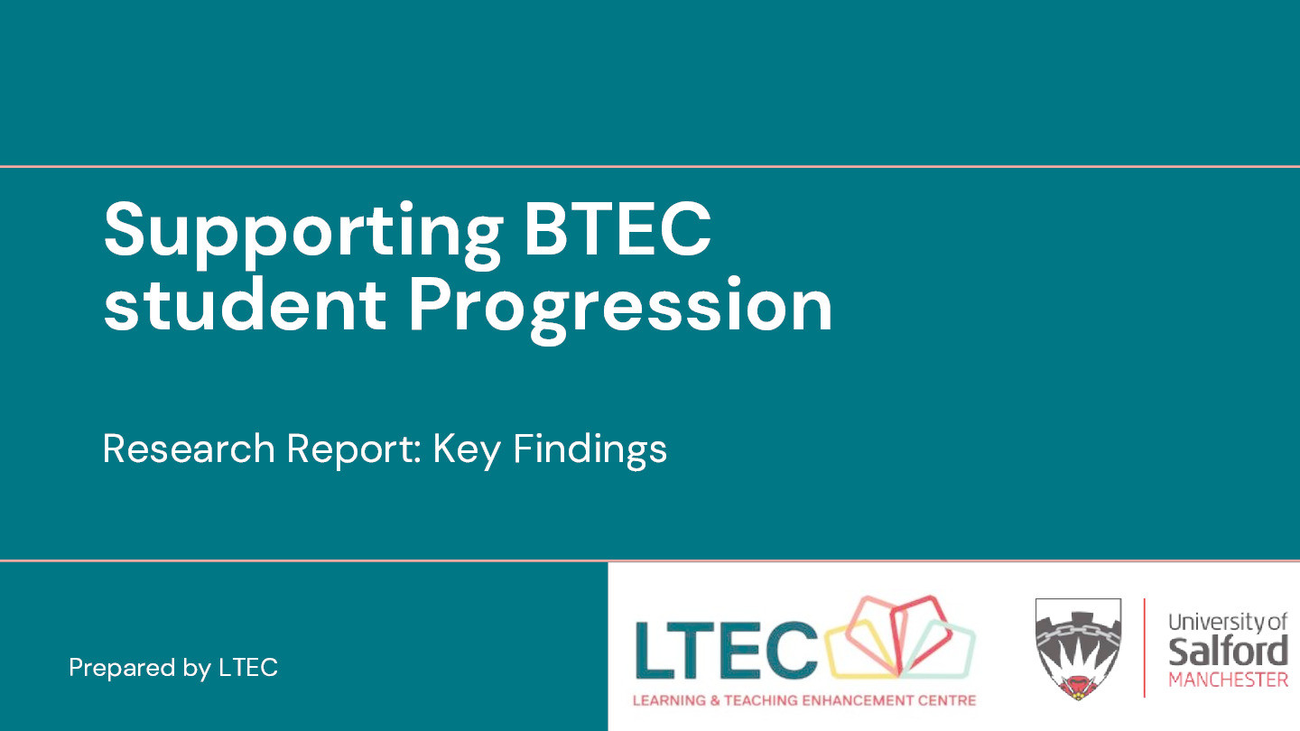 Supporting BTEC student Progression Thumbnail