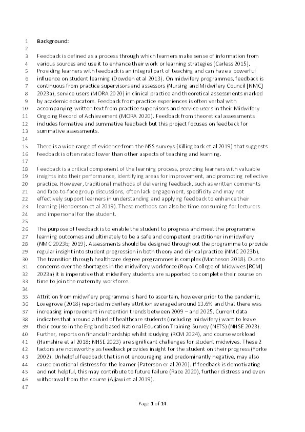 Verbal feedback for written assessment: evaluating a novel feedback communication strategy Thumbnail