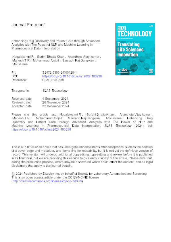 Enhancing Drug Discovery and Patient Care through Advanced Analytics with The Power of NLP and Machine Learning in Pharmaceutical Data Interpretation Thumbnail